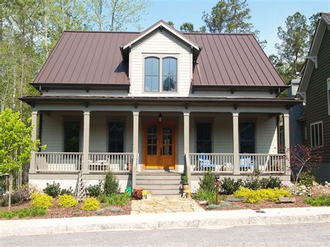 exterior house colors with brown metal roof|siding colors for brown roof.